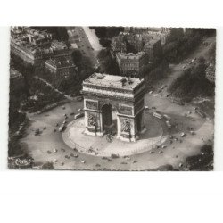 PARIS: l'arc de triomphe de l'étoile vue aérienne 10x15 - très bon état