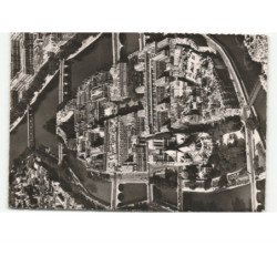 PARIS: l'ile de la cité vue aérienne 10x15 - très bon état