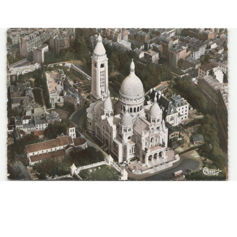 PARIS: le sacre-coeur vue aérienne 10x15 - très bon état