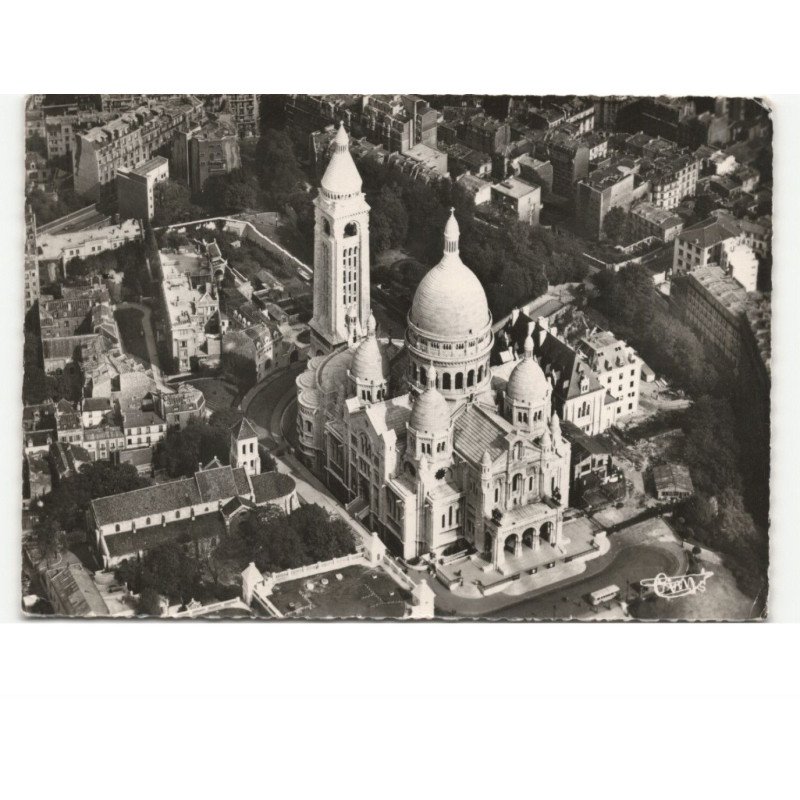 PARIS: le sacré-coeur vue aérienne 10x15 - très bon état