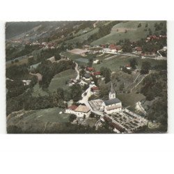 LE PETIT-BORNAND: vue générale, l'église vue aérienne 10x15 - état
