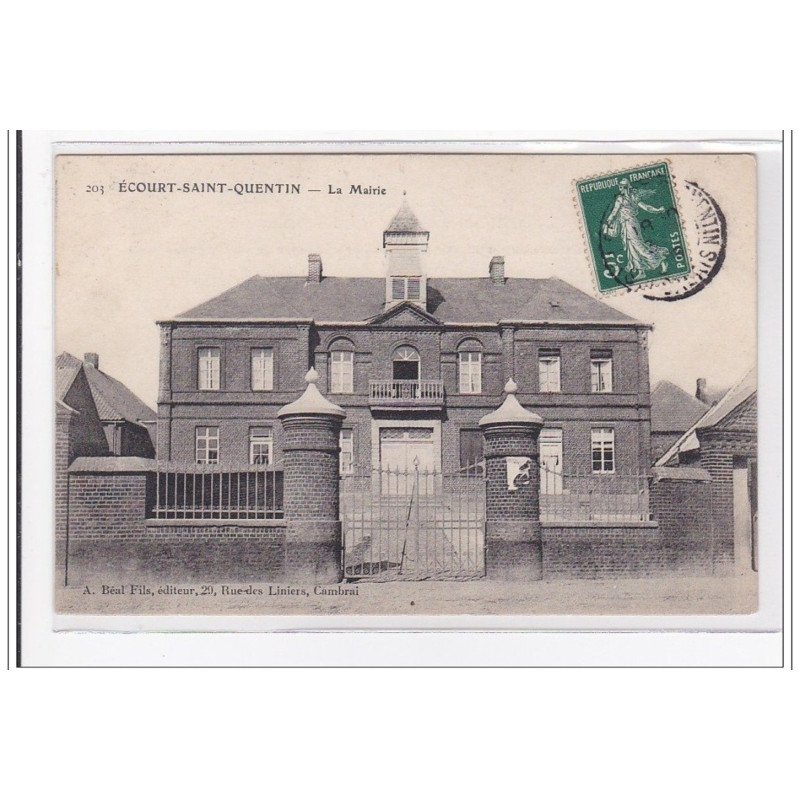 ECOURT-SAINT-QUENTIN : la mairie - tres bon etat