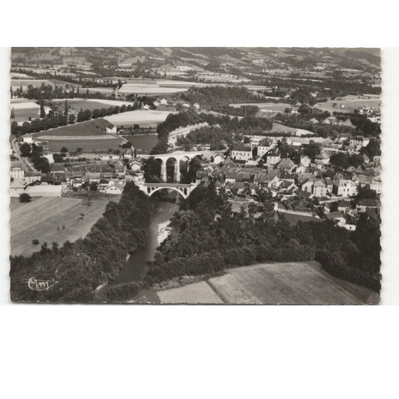 RUMILLY: le pont neuf et le viaduc vue aérienne 10x15 - très bon état