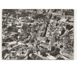 LA ROCHE-sur-FORON: le pont neuf sur le foron, l'église, l'hôpital vieilles maisons vue aérienne 10x15 - très bon état