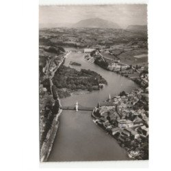 SEYSSEL: les deux, le rhône le pont et le barrage vue aérienne 10x15 - très bon état