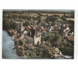YVOIRE: vue générale, village médiéval vue aérienne 10x15 - très bon état