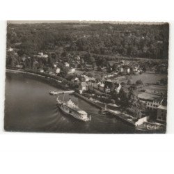 AMPHION-les-BAINS: natation tennis pêche promenade sur e lac léman, le port vue aérienne 10x15 - très bon état