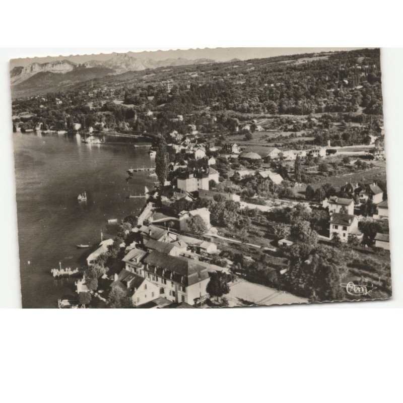 AMPHION-les-BAINS: séjour agréable, natation tennis, pêche promenade sur le lac léman vue aérienne 10x15 - très bon état