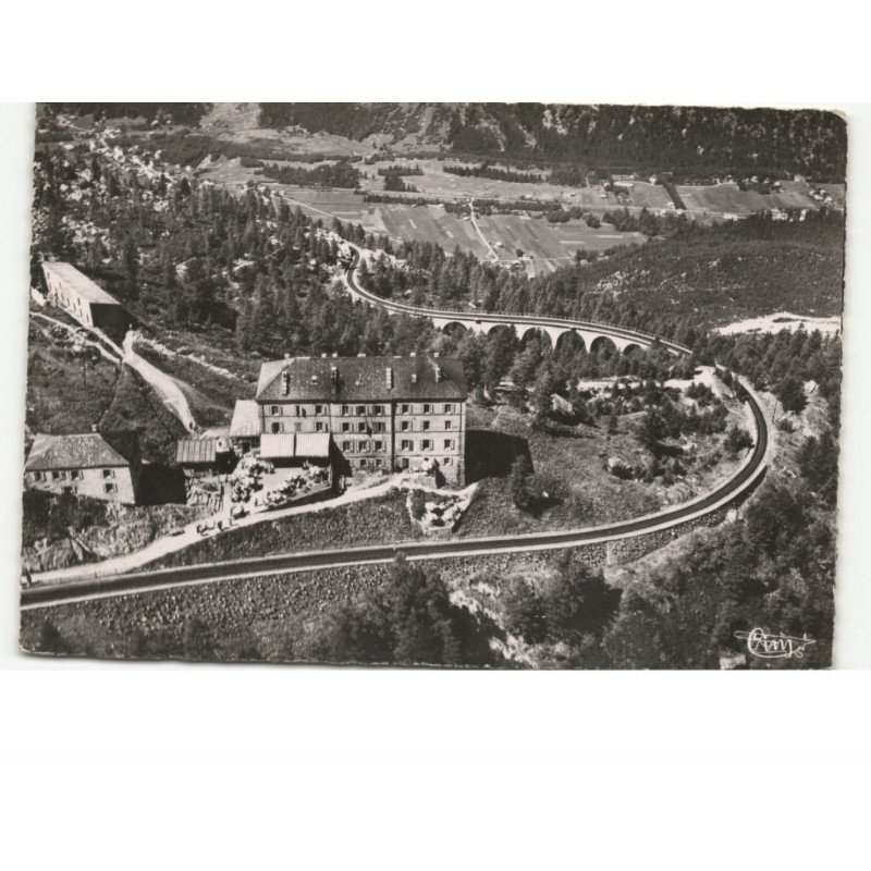 CHAMONIX: mer de glace, l'hôtel du montenvers vue aérienne 10x15 - très bon état