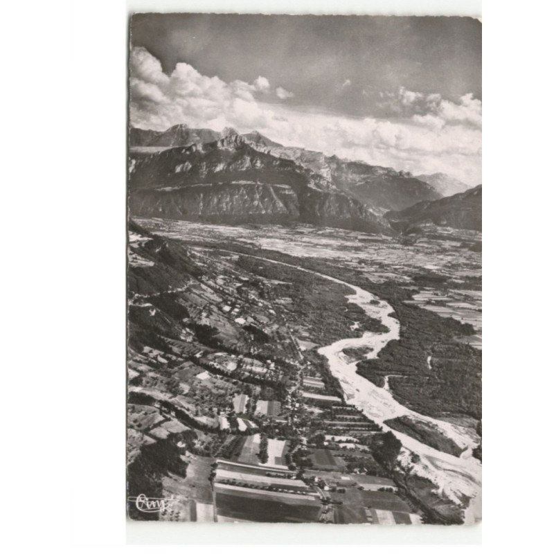 CHAMONIX: mer de glace, la vallée de l'arve vue aérienne 10x15 - état