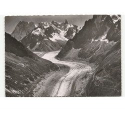 CHAMONIX: la mer de glace, mer de glace, vue aérienne 10x15 - très bon état
