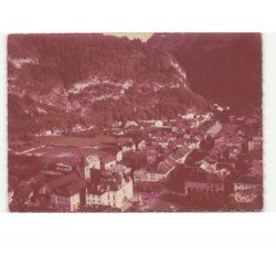 CLUSES: vue générale, au 1er plan, l'hôtel de ville au fond les gorges vue aérienne 10x15 - très bon état