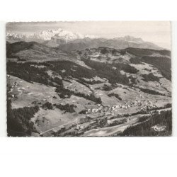 LES GETS: vue panoramique et le mont-blanc vue aérienne 10x15 - très bon état