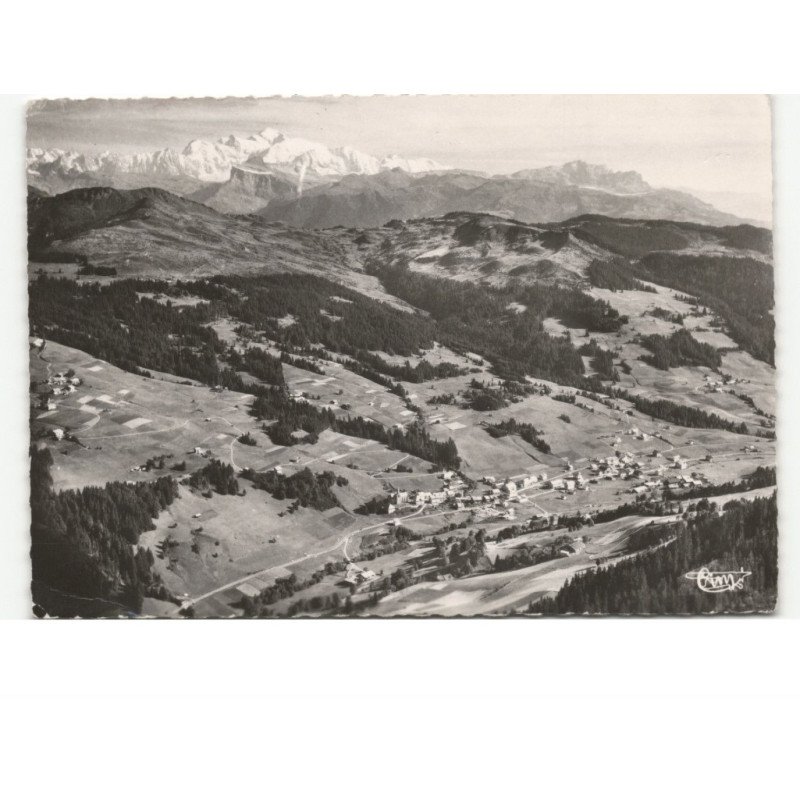LES GETS: vue panoramique et le mont-blanc vue aérienne 10x15 - très bon état