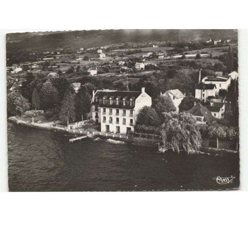 EVIAN-les-BAINS: GRANDE-RIVE: l'hôtel des cygnes vue aérienne 10x15 - état