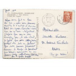 EVIAN-les-BAINS: GRANDE-RIVE: l'hôtel des cygnes vue aérienne 10x15 - état