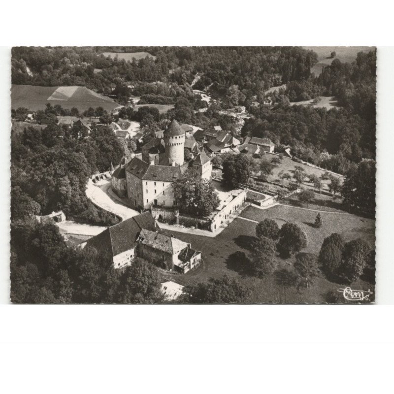 LOVAGNY: gorges du fier, château de montrottier vue aérienne 10x15 - état