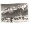 LES HOUCHES - MONT-BLANC: panorama sur l'aiguille du midi vue aérienne 10x15 - très bon état