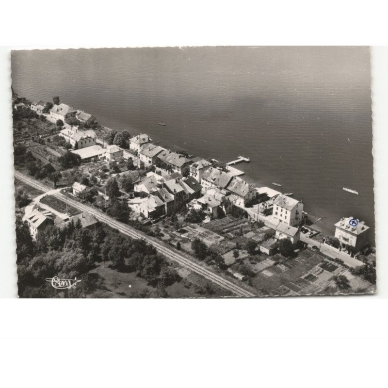 LUGRIN - TOURRONDE: le port et le lac léman vue aérienne 10x15 - très bon état
