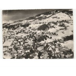 MEGEVE: sports d'hiver, vue générale vue aérienne 10x15 - état