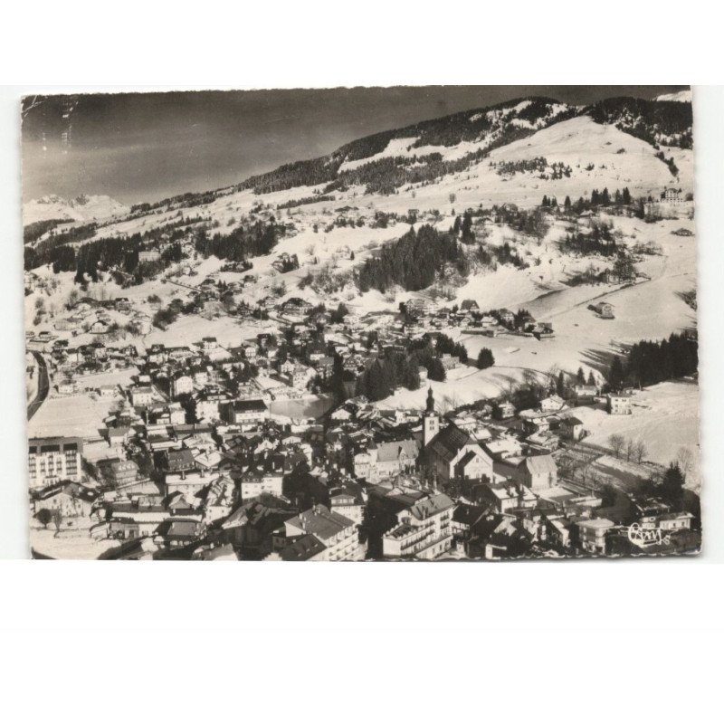 MEGEVE: sports d'hiver, vue générale vue aérienne 10x15 - état