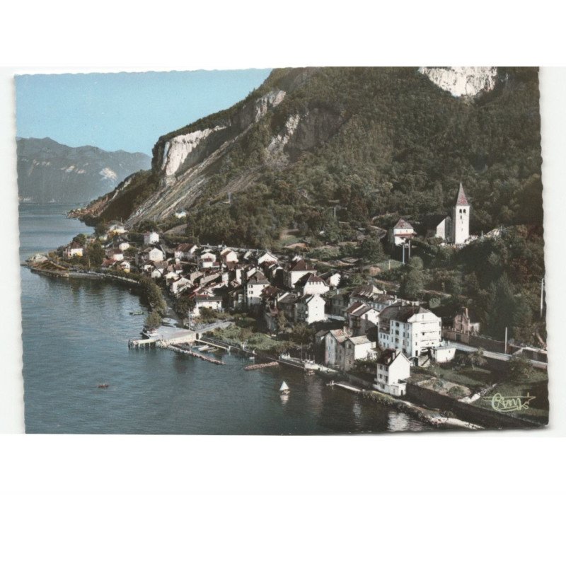 MEILLERIE: vue générale et les montagnes suisses vue aérienne 10x15 - très bon état