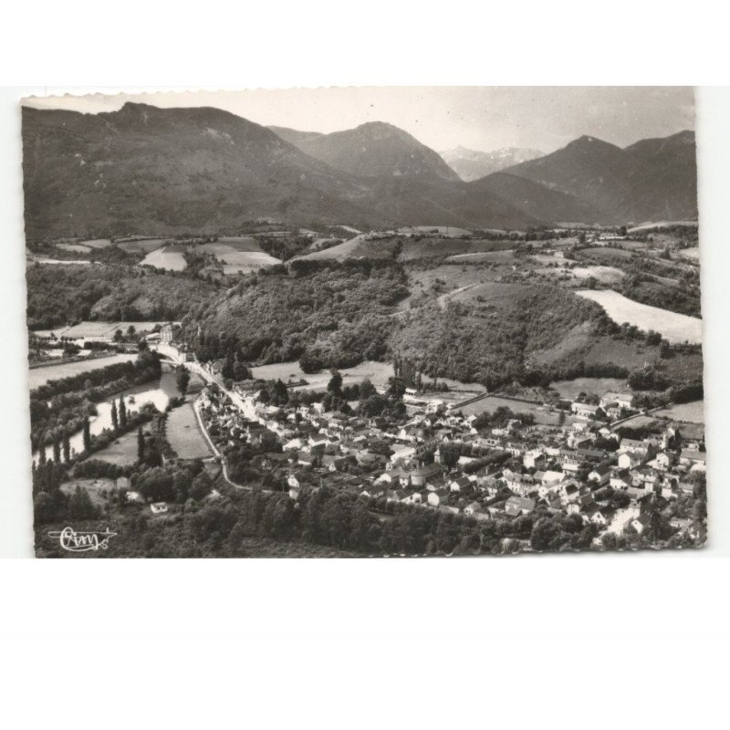 LESTELLE: vue générale vers les pyrénées vue aérienne 10x15 - très bon état