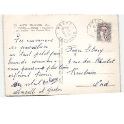 JOIGNY-sur-MEUSE: les rochers des grands ducs vue aérienne 10x15 - très bon état