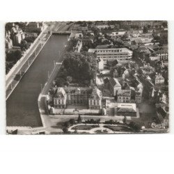 TROYES:la préfecture le canal et le collège technique vue aérienne 10x15 - très bon état