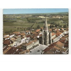 BOULOGNE-sur-GESSE: vue sur le centre vue aérienne 10x15 - très bon état