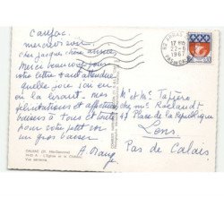CAUJAC: l'église et le château vue aérienne 10x15 - très bon état