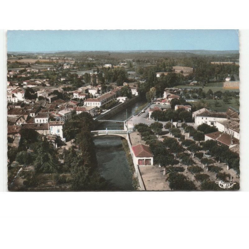 L'ISLE-en-DODON: vue générale vue aérienne 10x15 - très bon état