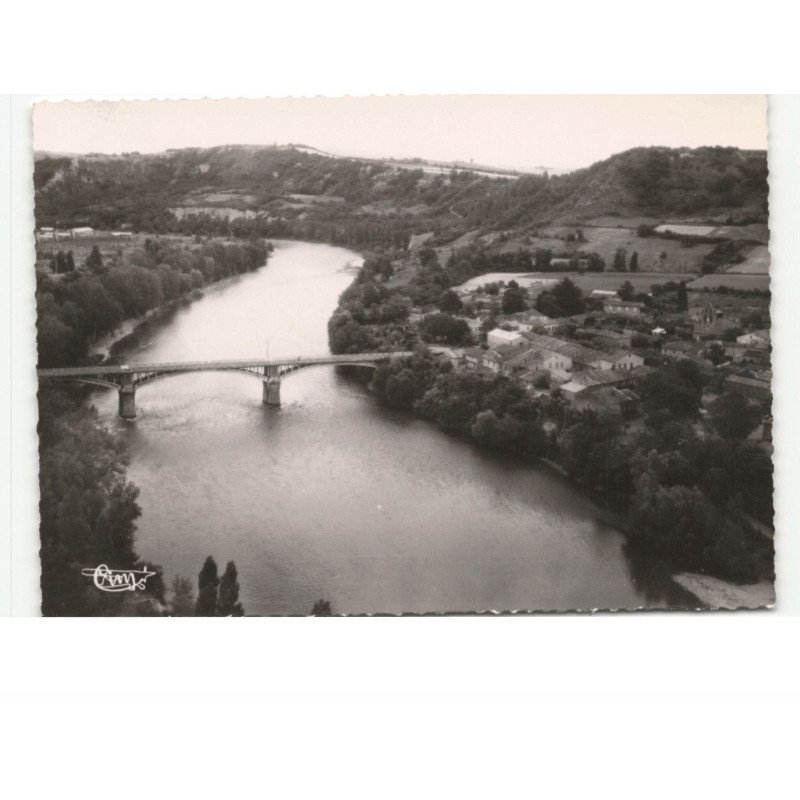 MAUZAC: panorama aérien sur la garonne vue aérienne 10x15 - très bon état