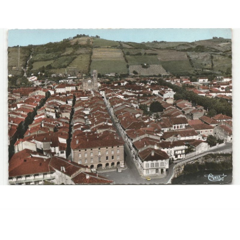 MONTRESQUIEU-VOLESTRE: vue générale vue aérienne 10x15 - très bon état