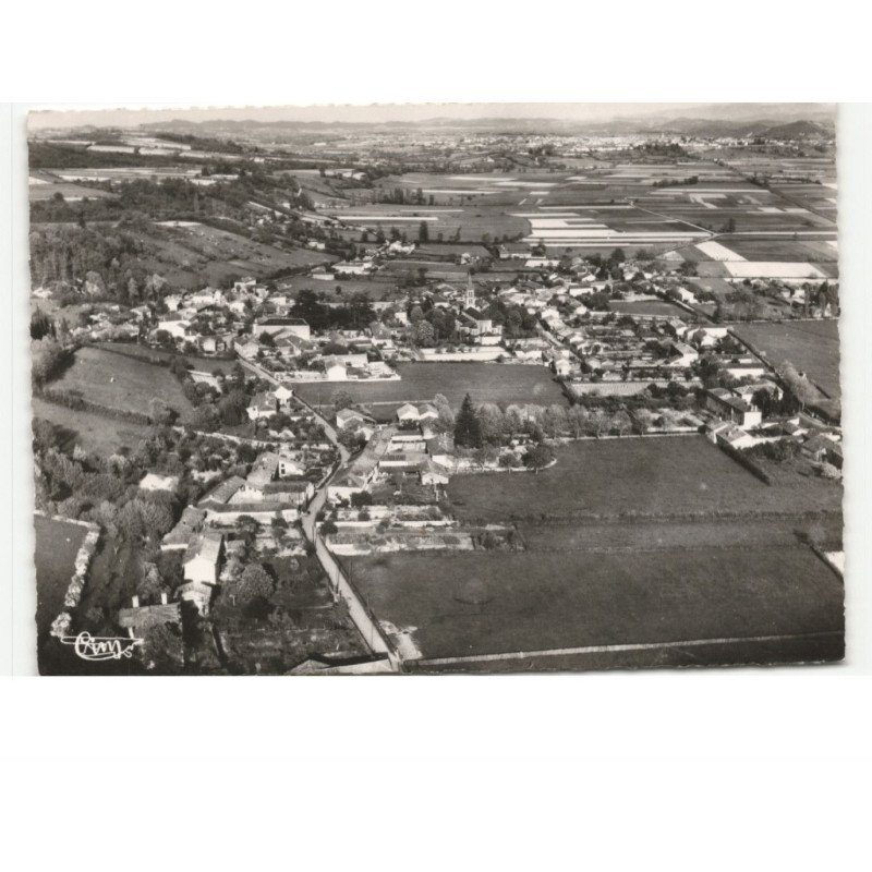 VILLENEUVE-de-RIVIERE: vue générale vue aérienne 10x15 - très bon état