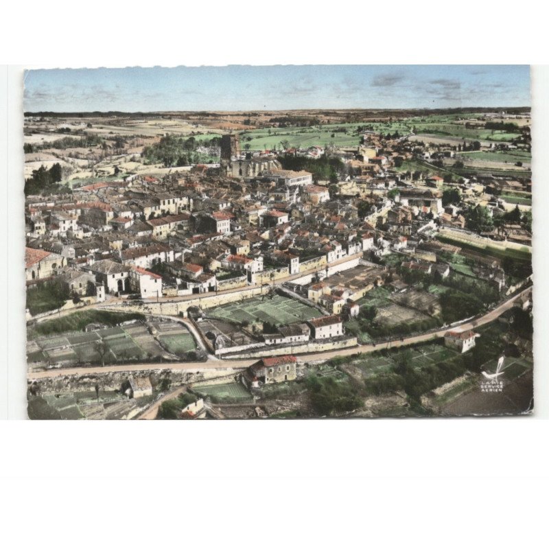 LECTOURE: vue générale vue aérienne 10x15 - très bon état