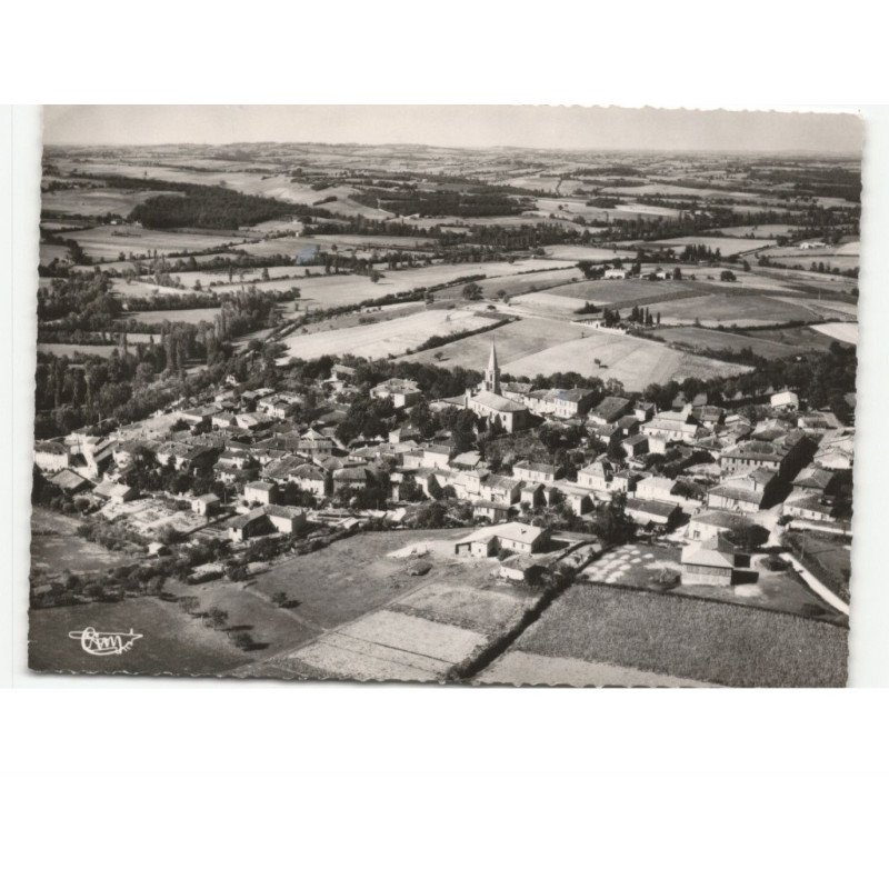 AUBIET: vue panoramique vue aérienne 10x15 - très bon état