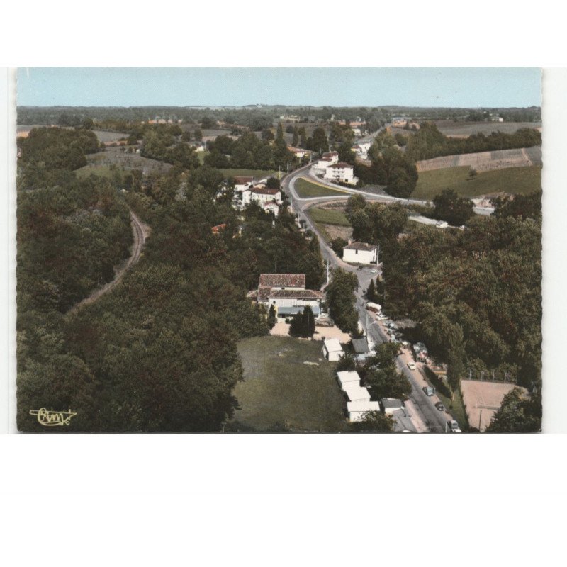 BARBOTAN-les-THERMES: route gabarret vue aérienne 10x15 - très bon état