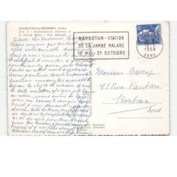 BARBOTAN-les-THERMES: établissement thermal et le grand hôtel vue aérienne 10x15 - état