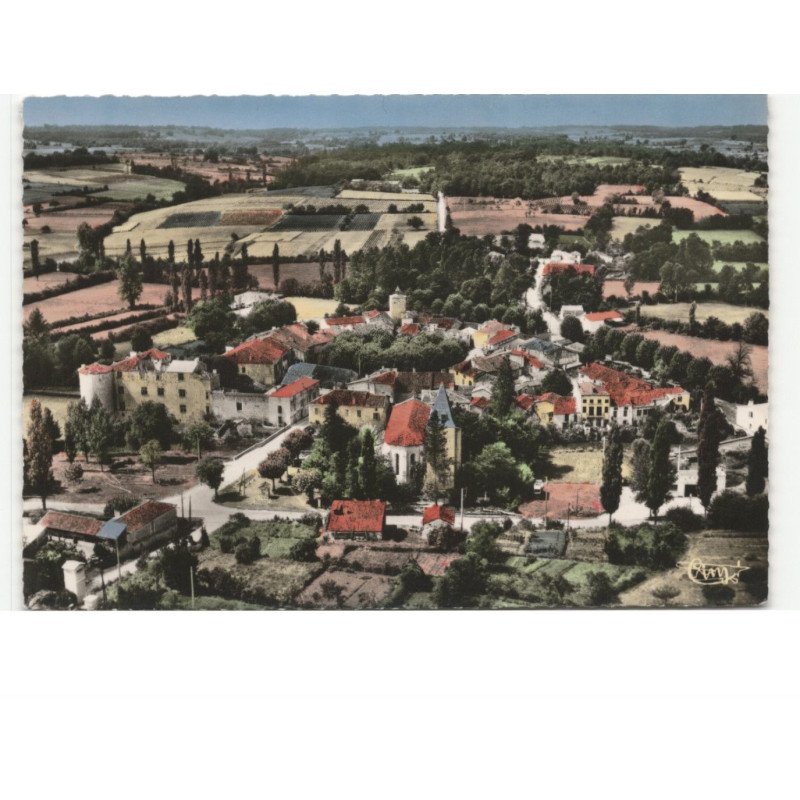 FOURCES: vue générale vue aérienne 10x15 - très bon état
