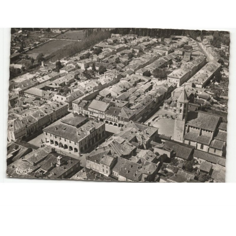 FLEURANCE: vue panoramique vue aérienne 10x15 - très bon état