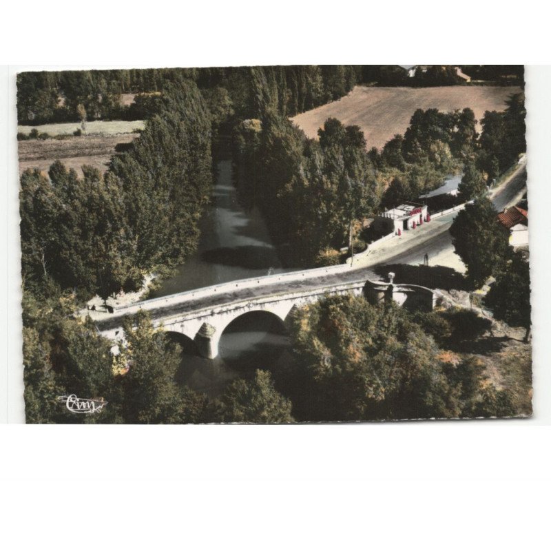 MIRANDE: le pont sur la baïse vue aérienne 10x15 - très bon état