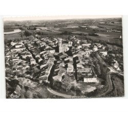 MONFORT: vue générale et route de fleurance vue aérienne 10x15 - très bon état