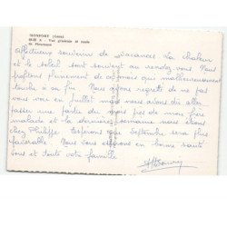 MONFORT: vue générale et route de fleurance vue aérienne 10x15 - très bon état