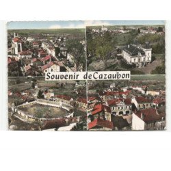 CAZAUBON: souvenir, 4 vues vue aérienne 10x15 - très bon état