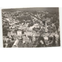 ARES: place, église et route de bordeaux vue aérienne 10x15 - très bon état