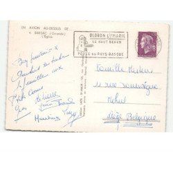 BARSAC: l'église vue aérienne 10x15 - très bon état