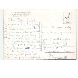 ARCACHON: basilique notre-dame vue aérienne 10x15 - très bon état
