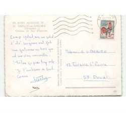 CADILLAC-sur-GARONNE: château du duc d'epernon vue aérienne 10x15 - état