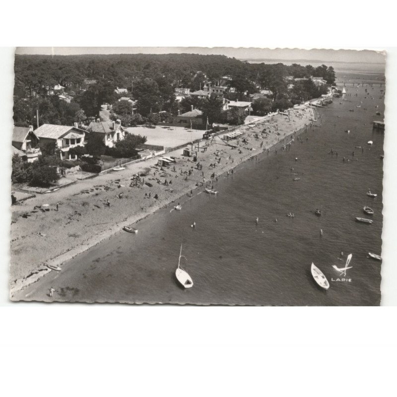 CAP-FERRET: plage du centre vue aérienne 10x15 - très bon état